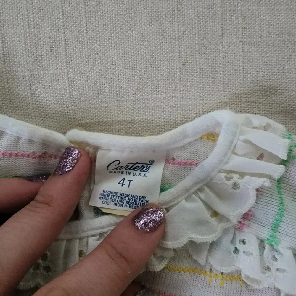 Vintage 60s-70s Pastel Striped Shirt 4t